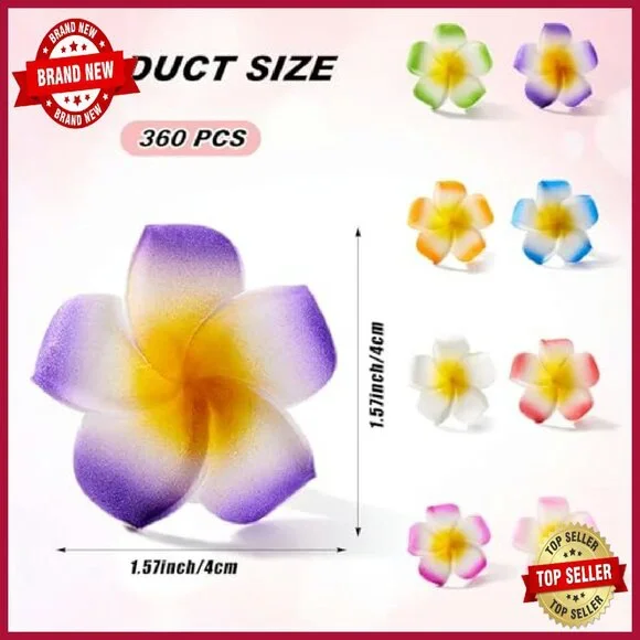 360 Foam Plumeria Flowers DIY Wedding Party Decor 1.6 Inch PE